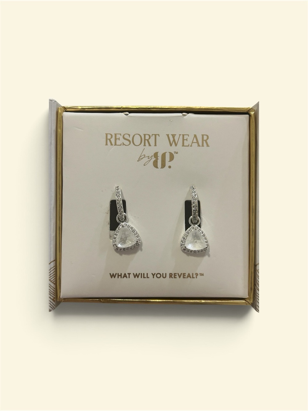 Bomb Party Resort Wear Collection “Perfectly Pastel” White Quartz Earrings